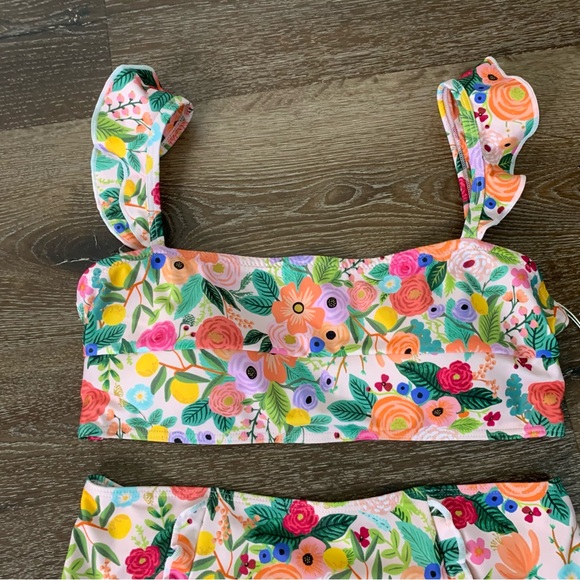 Summersalt X Rifle company pink floral oasis is ruffle bikini set 8 NWT - Picture 3 of 11